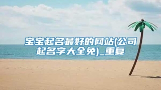 宝宝起名最好的网站(公司起名字大全免)_重复