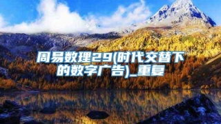 周易数理29(时代交替下的数字广告)_重复