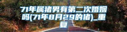 71年属猪男有第二次婚姻吗(71年8月29的猪)_重复