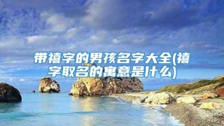 带禧字的男孩名字大全(禧字取名的寓意是什么)