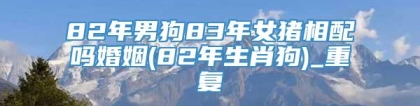 82年男狗83年女猪相配吗婚姻(82年生肖狗)_重复