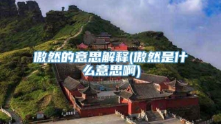 傲然的意思解释(傲然是什么意思啊)