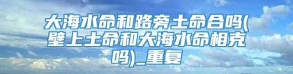 大海水命和路旁土命合吗(壁上土命和大海水命相克吗)_重复