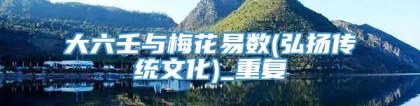 大六壬与梅花易数(弘扬传统文化)_重复