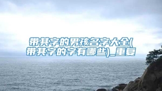 带其字的男孩名字大全(带其字的字有哪些)_重复