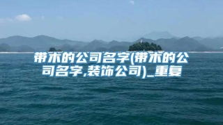 带木的公司名字(带木的公司名字,装饰公司)_重复