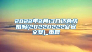 2022年2月13日适合结婚吗(20220222官宣文案)_重复