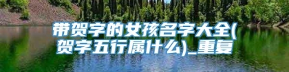 带贺字的女孩名字大全(贺字五行属什么)_重复