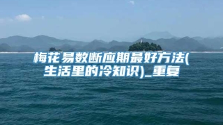 梅花易数断应期最好方法(生活里的冷知识)_重复