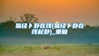 易经卜卦在线(易经卜卦在线起卦)_重复