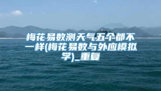 梅花易数测天气五个都不一样(梅花易数与外应模拟学)_重复