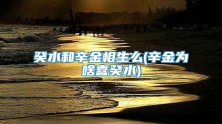 癸水和辛金相生么(辛金为啥喜癸水)