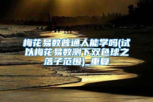 梅花易数普通人能学吗(试以梅花易数测下双色球之落子范围)_重复