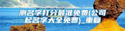 测名字打分最准免费(公司起名字大全免费)_重复