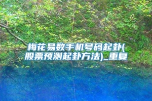 梅花易数手机号码起卦(股票预测起卦方法)_重复