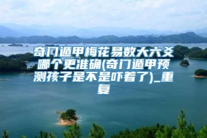 奇门遁甲梅花易数大六爻哪个更准确(奇门遁甲预测孩子是不是吓着了)_重复