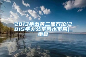 2013年五黄二黑方位(2015年办公室风水布局)_重复