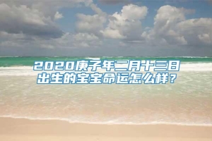 2020庚子年二月十三日出生的宝宝命运怎么样？