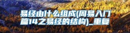 易经由什么组成(周易入门篇14之易经的结构)_重复