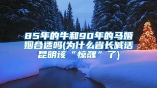 85年的牛和90年的马婚姻合适吗(为什么省长喊话昆明该“惊醒”了)