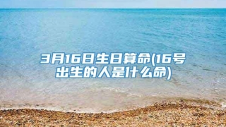 3月16日生日算命(16号出生的人是什么命)