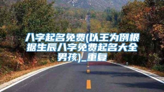 八字起名免费(以王为例根据生辰八字免费起名大全男孩)_重复