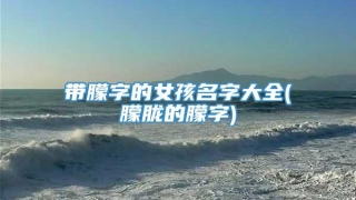 带朦字的女孩名字大全(朦胧的朦字)