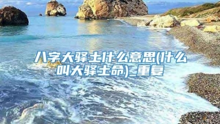八字大驿土什么意思(什么叫大驿土命)_重复