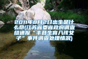 2011年8月2日出生是什么命(江苏省委省政府调查组通报“丰县生育八孩女子”事件调查处理情况)