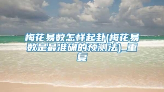 梅花易数怎样起卦(梅花易数是最准确的预测法)_重复