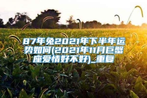 87年兔2021年下半年运势如何(2021年11月巨蟹座爱情好不好)_重复