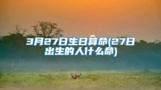 3月27日生日算命(27日出生的人什么命)