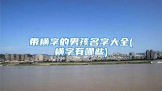 带横字的男孩名字大全(横字有哪些)