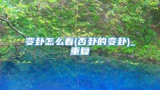 变卦怎么看(否卦的变卦)_重复