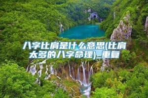 八字比肩是什么意思(比肩太多的八字命理)_重复