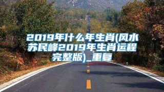 2019年什么年生肖(风水苏民峰2019年生肖运程完整版)_重复