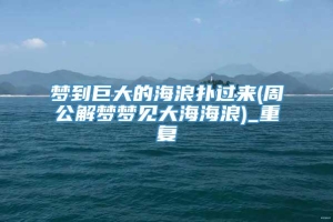 梦到巨大的海浪扑过来(周公解梦梦见大海海浪)_重复