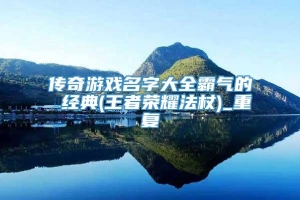 传奇游戏名字大全霸气的 经典(王者荣耀法杖)_重复