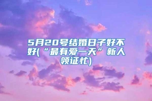 5月20号结婚日子好不好(“最有爱一天”新人领证忙)