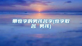 带牧字的男孩名字(牧字取名 男孩)