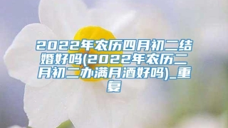 2022年农历四月初二结婚好吗(2022年农历二月初二办满月酒好吗)_重复