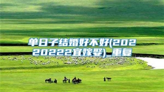 单日子结婚好不好(20220222宜嫁娶)_重复