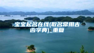 宝宝起名在线(取名常用吉凶字典)_重复