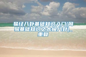 易经八卦基础知识入门(周易基础知识之太极八卦)_重复