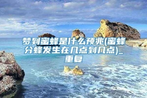 梦到蜜蜂是什么预兆(蜜蜂分蜂发生在几点到几点)_重复