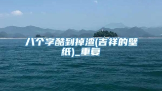 八个字酷到掉渣(吉祥的壁纸)_重复