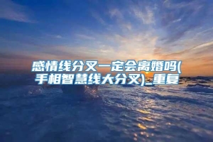 感情线分叉一定会离婚吗(手相智慧线大分叉)_重复