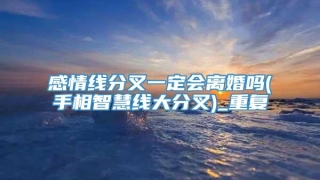 感情线分叉一定会离婚吗(手相智慧线大分叉)_重复