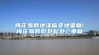 梅花易数地泽临变地雷复(梅花易数取卦起卦)_重复