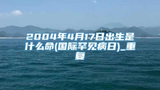 2004年4月17日出生是什么命(国际罕见病日)_重复